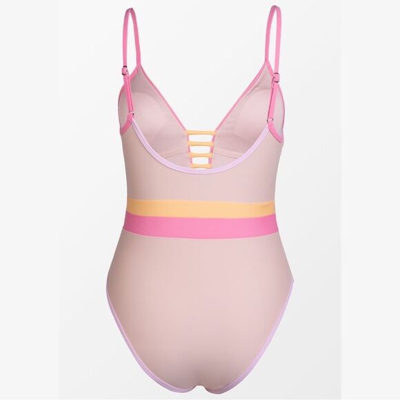 NWT CUPSHE Kierra Color Block Strappy One Piece Swimsuit - Picture 3 of 5